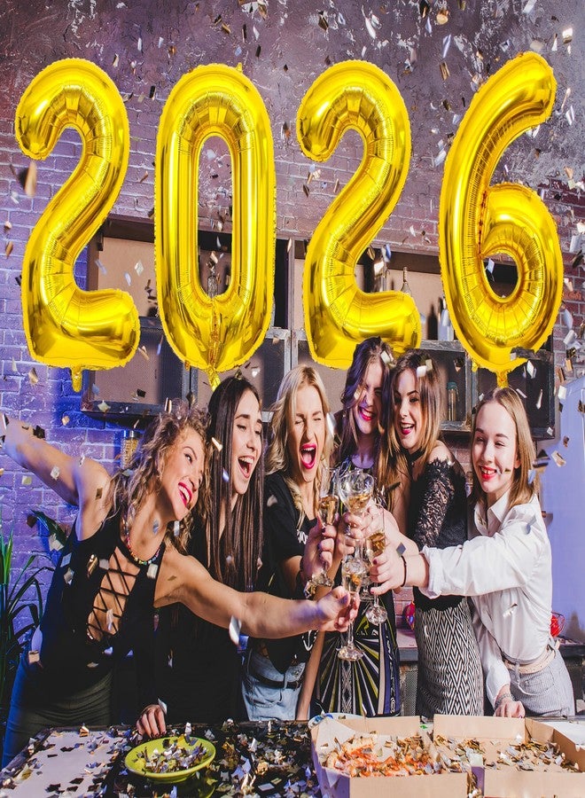 BBPOOL 2026 Gold Balloons, 40" Large Gold 2026 Balloons Helium Mylar Foil Balloons for 2026 New Year Christmas Graduation Party Decoration - Image 4